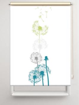 Rollo Dandelions mixed three , Rollo, Motivrollo, Rollo mit Druck, Fotorollo, bedrucktes Rollo, Fensterrollo,verdunkelndes Rollo, Sonnenschutz Rollo